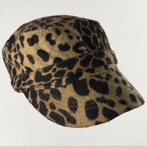 Angela & Willam Fuzzy Animal Print Cadet Cap